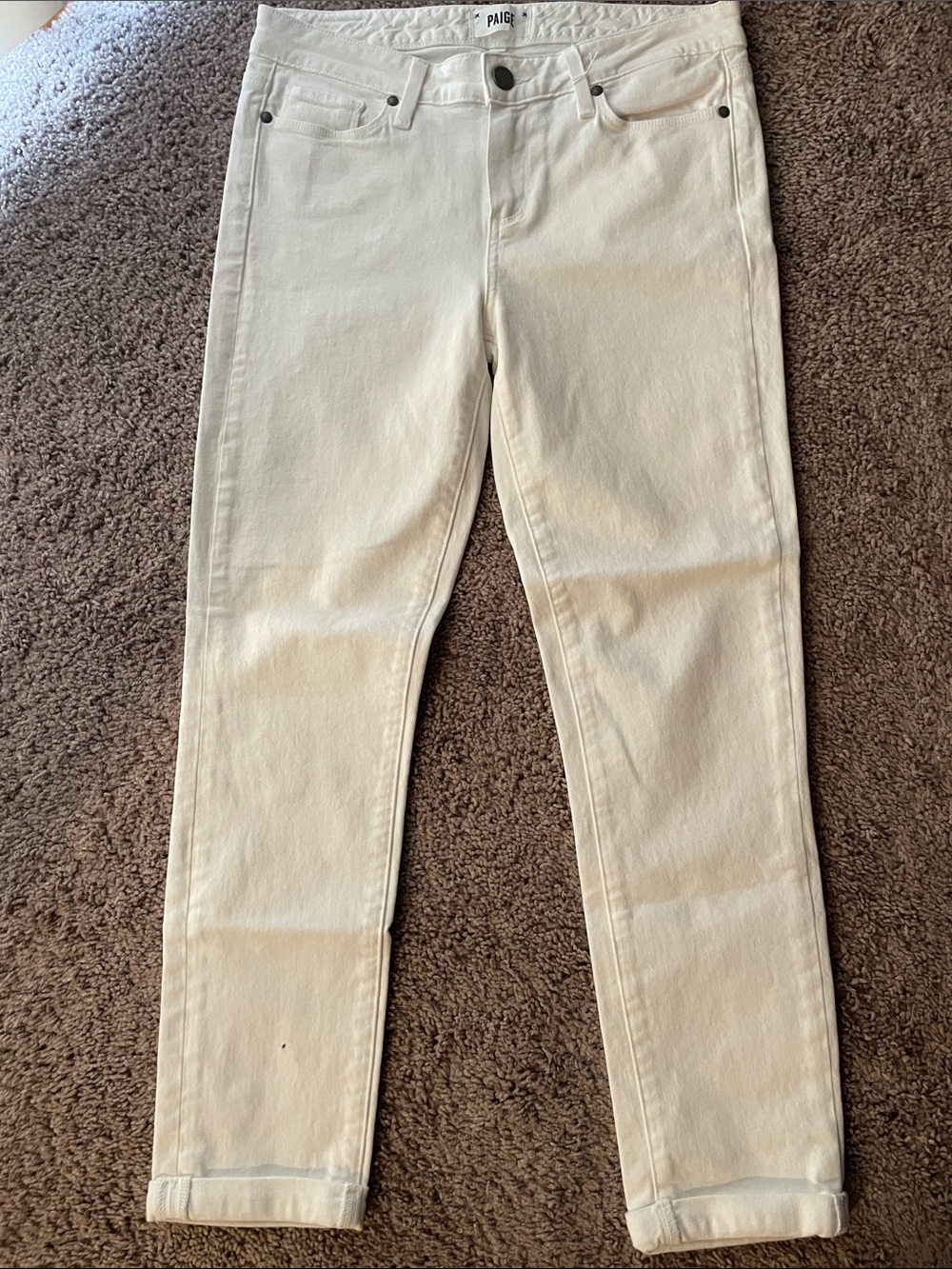 PAIGE Off-White Skinny Jeans